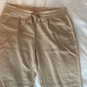 James Perse linen-like cotton wide leg pants